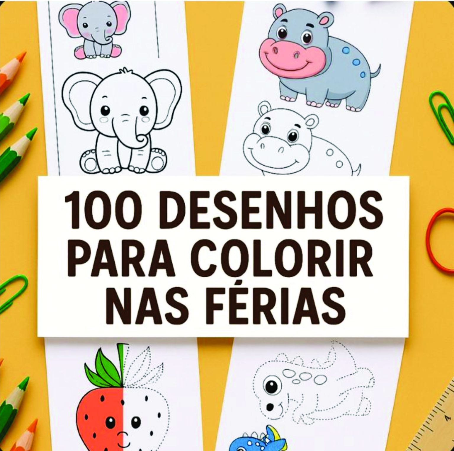 253 – 100 DESENHOS PARA COLORIR – Tarefinha de Casa – Recursos Pedagógicos