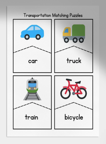 🌟 "Quebra-Cabeça dos Transportes"