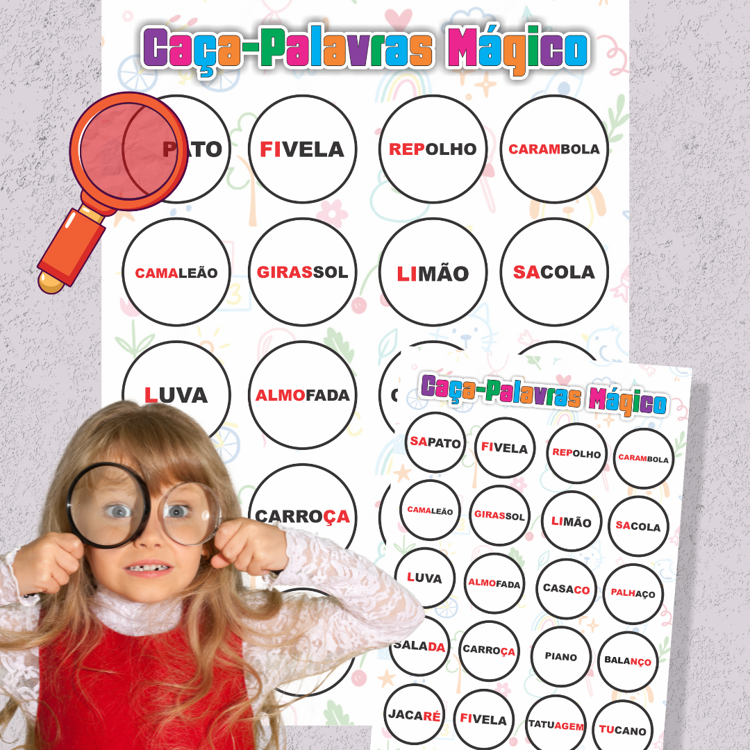 565 - 🔎✨ PAINEL CAÇA-PALAVRAS MÁGICO