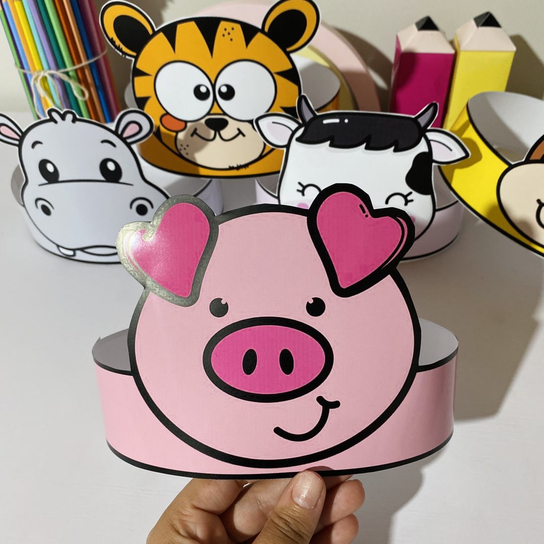 578 - ✨👑 Coroa Animais Fofos 🐰🦊🐻