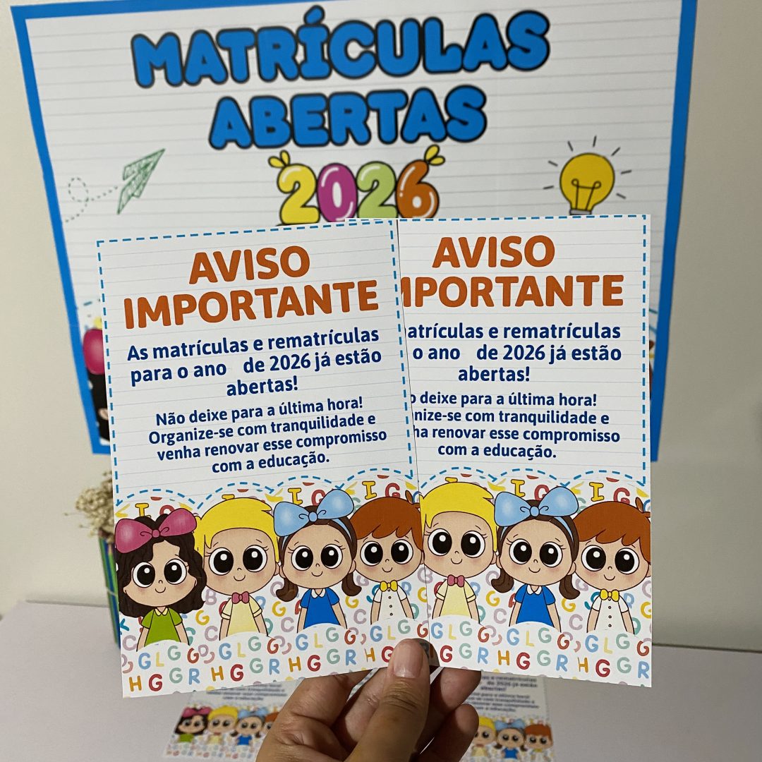 645 - 🏫 Painel Matrículas Abertas 2026 + Panfleto Informativo