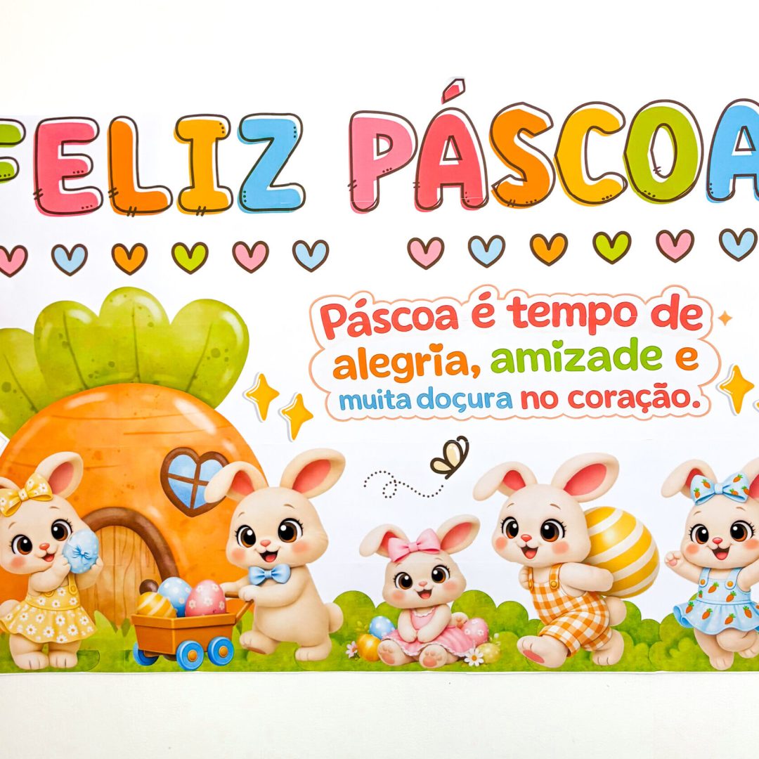 758 - Painel de Páscoa Coelhos