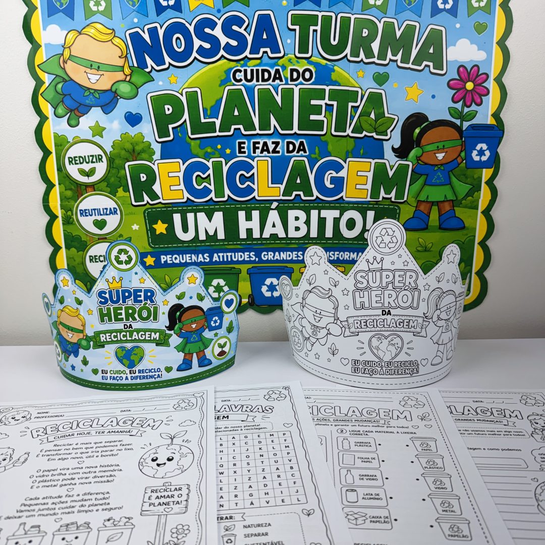 810 - 🌎♻️ Super Kit Educativo – Mundo da Reciclagem ♻️🌎