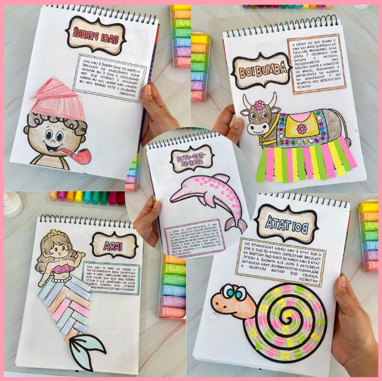 857 - 🧡 ATIVIDADES DE ARTES – TEMA FOLCLORE BRASILEIRO