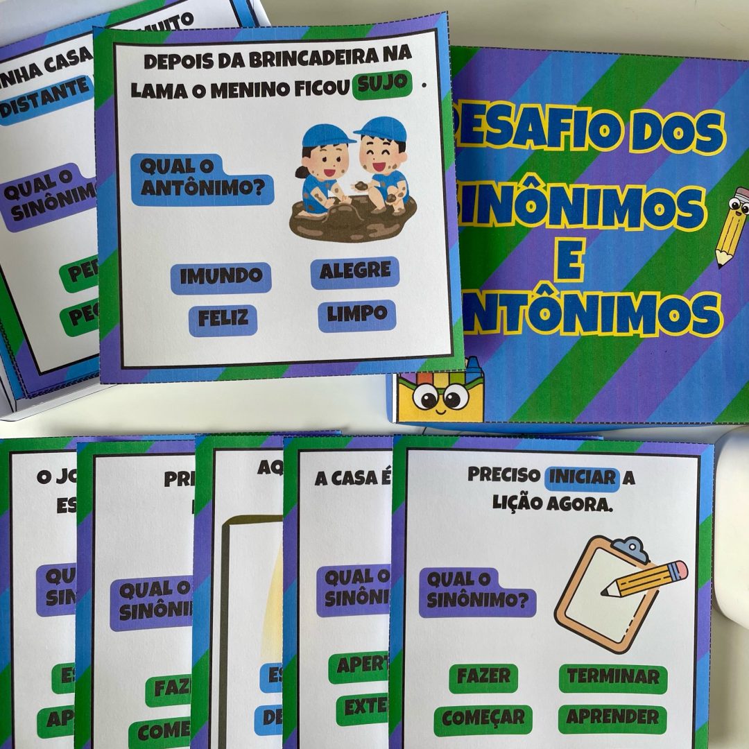 866 - ✏️📚 Caixinha dos Sinônimos e Antônimos 📚✏️
